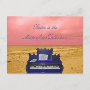 Luister naar de muziek van het Universe Art Briefk Briefkaart