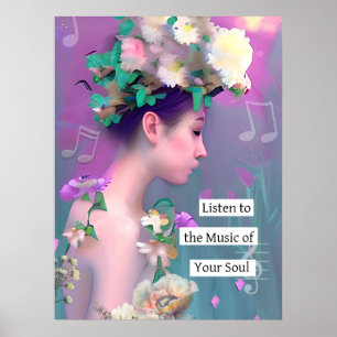 Luister naar de muziek van je ziel Inspirerend Poster