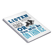 Luister naar de schaatscoach Thin Ice Skating Notitieboek (Rechterzijde)