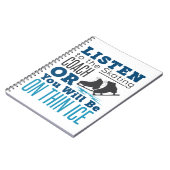 Luister naar de schaatscoach Thin Ice Skating Notitieboek (Linkerzijde)