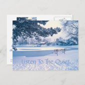 "LUISTER NAAR DE STILTE" KERSTKAART FEESTDAGENKAART (Voorkant / Achterkant)