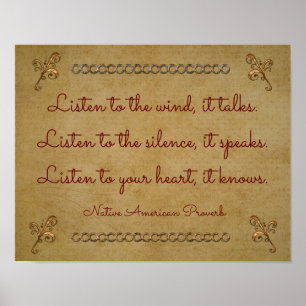 Luister naar de wind — kunstdruk poster