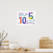 Luister naar Fives, een Tien praat. Poster (Keuken)