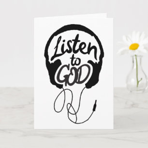 Luister naar God Art Christelijke kunst Motivatie  Kaart