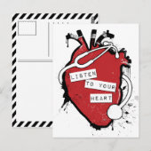 luister naar je anatomische hart briefkaart (Voorkant / Achterkant)