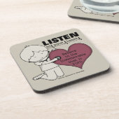 Luister naar je hart bier onderzetter (Linkerzijde)