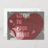 Luister naar je hart briefkaart (Voorkant / Achterkant)