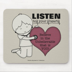 Luister naar je hart muismat
