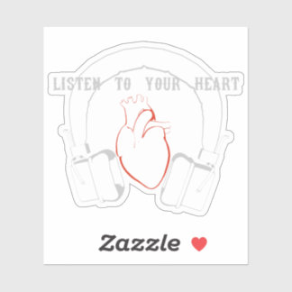 Luister naar je hart sticker