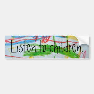 Luister naar kinderen. - Gepersonaliseerd Bumpersticker