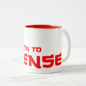 Luister naar Sensei (White/Red) Mok (Voorkant rechts)