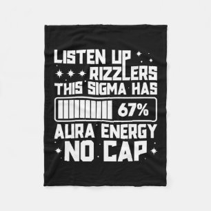 Luister Op Rizzlers Deze Sigma Heeft 67 Aura Energ Fleece Deken