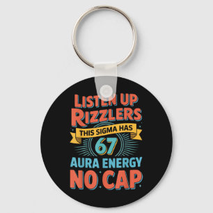 Luister Op Rizzlers Deze Sigma Heeft 67 Aura Energ Sleutelhanger