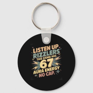 Luister Op Rizzlers Deze Sigma Heeft 67 Aura Energ Sleutelhanger
