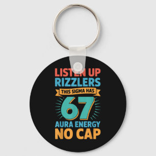 Luister Op Rizzlers Deze Sigma Heeft 67 Aura Energ Sleutelhanger
