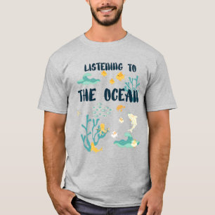 Luisteren naar de oceaan, Dag van de Aarde, Zeeen T-shirt