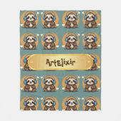 Luisteren naar het muziekpatroon fleece deken (Voorkant)