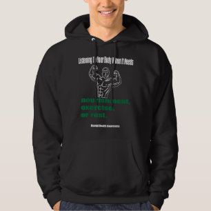 Luisteren naar uw lichaam wanneer het een oefening hoodie