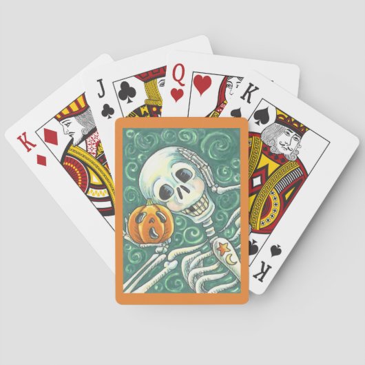 LUISTEREN NAAR UW PUMPKIN, SKELETON DECK CARDS POKERKAARTEN (Achterkant)