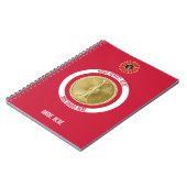 Luitenant Fireman 2 Bugle Custom Notitieboek (Linkerzijde)