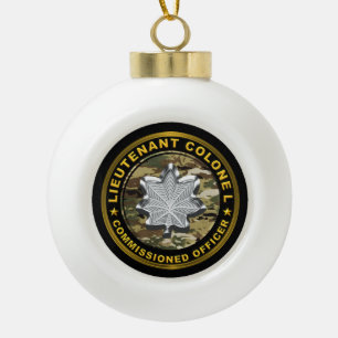 Luitenant-kolonel keramische bal ornament