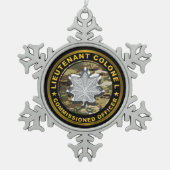 Luitenant-kolonel  tin sneeuwvlok ornament (Voorkant)
