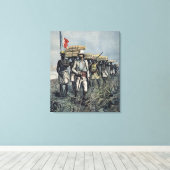 Luitenant Mizon op zijn missie van 1892 Canvas Afdruk (Insitu (Houten vloer))