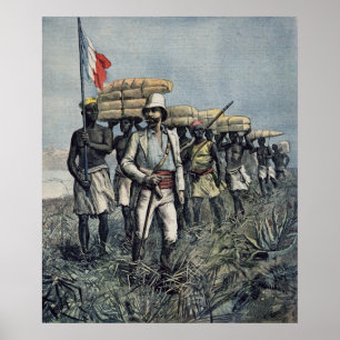 Luitenant Mizon op zijn missie van 1892 Poster