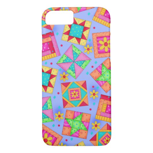 Luitengelt patchwerk blokkeert kunst Case-Mate iPhone case (Achterkant)