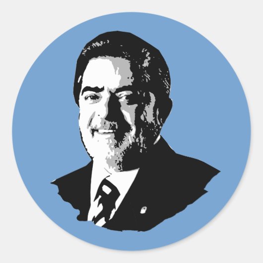 Luiz Inácio Lula da Silva Ronde Sticker (Voorkant)