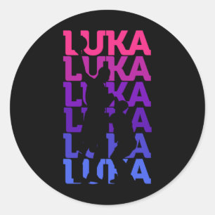 Luka Fan Basketball Sports Ronde Sticker