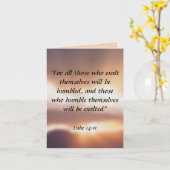 Lukas 14:11 kaart (Gele Bloem)