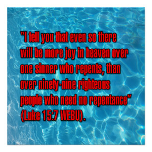 Lukas 15:7 WEBU Perfect Poster