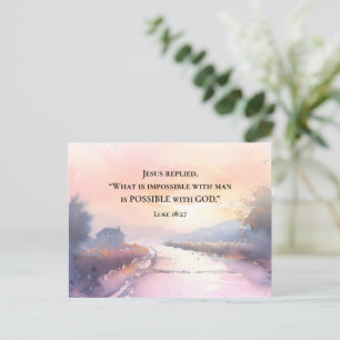 Lukas 18:27 Jezus antwoordde Mogelijk met God Bijb Briefkaart