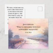 Lukas 18:27 Jezus antwoordde Mogelijk met God Bijb Briefkaart (Voorkant / Achterkant)
