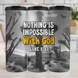Lukas 1:37 Niets onmogelijks bij God Thermosbeker