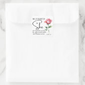 Lukas 1:45 Gezegend is zij Roos Vierkante Sticker (Tas)