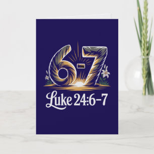 Lukas 24:6-7 Pasen kaart Opgestane Verlosser Schri