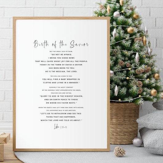 Lukas 2:10-15 Kerstmis Bijbel Verse Wall Art Poster