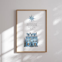 Lukas 2:11 Blue House Poster