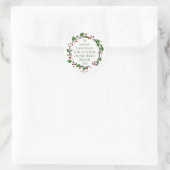 Lukas 2:11 Christelijk Kerstmis Schrift krans Ronde Sticker (Tas)