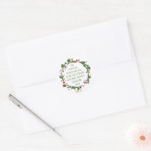Lukas 2:11 Christelijk Kerstmis Schrift krans Ronde Sticker (Envelop)