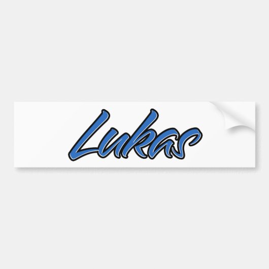 Lukas Name blue Aufkleber Sticker Autoaufkleber (Voorkant)
