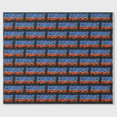 Lukas Vorname Name Graffiti blue orange Cadeaupapier (Vlak)