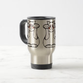 Lukcy Cat Maneki Neko Beckoning Welkomstkat Reisbeker (Voorkant links)