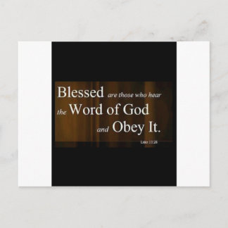 Luke 11:28 briefkaart
