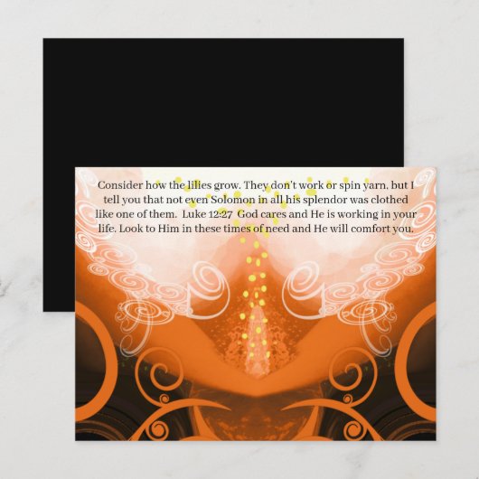 Luke 12:27 overweeg hoe de leugens groeien. briefkaart (Voorkant / Achterkant)