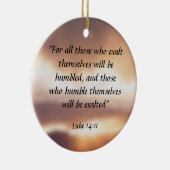 Luke 14:11 keramisch ornament (Rechts)