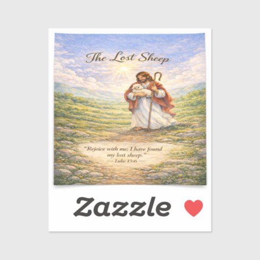 Luke 15 Parable Lost Sheep  Sticker (Vel)