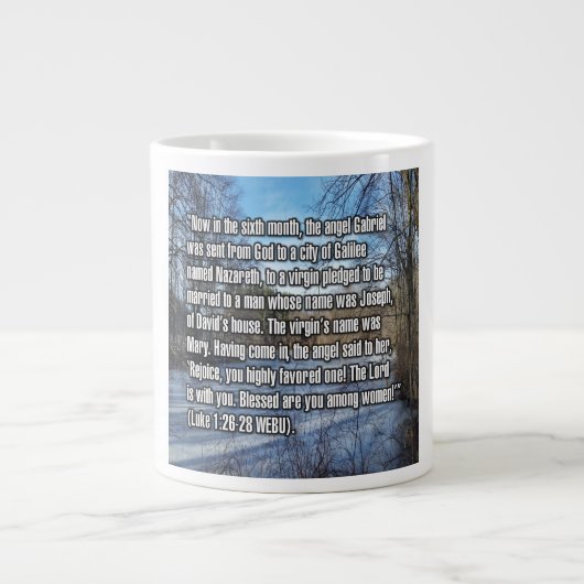 Luke 1:26–28 WEBU Mug Extra Grote Beker (Voorkant)